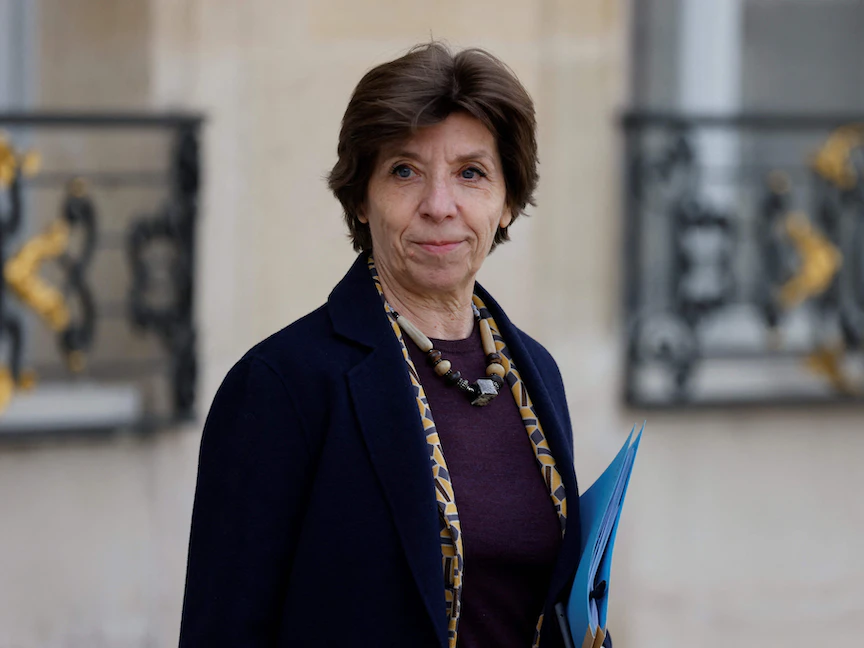 وزيرة الخارجية الفرنسية كاترين كولونا في قصر الإليزيه لحضور الاجتماع الأسبوعي للحكومة في باريس. 15 مارس 2023 - AFP