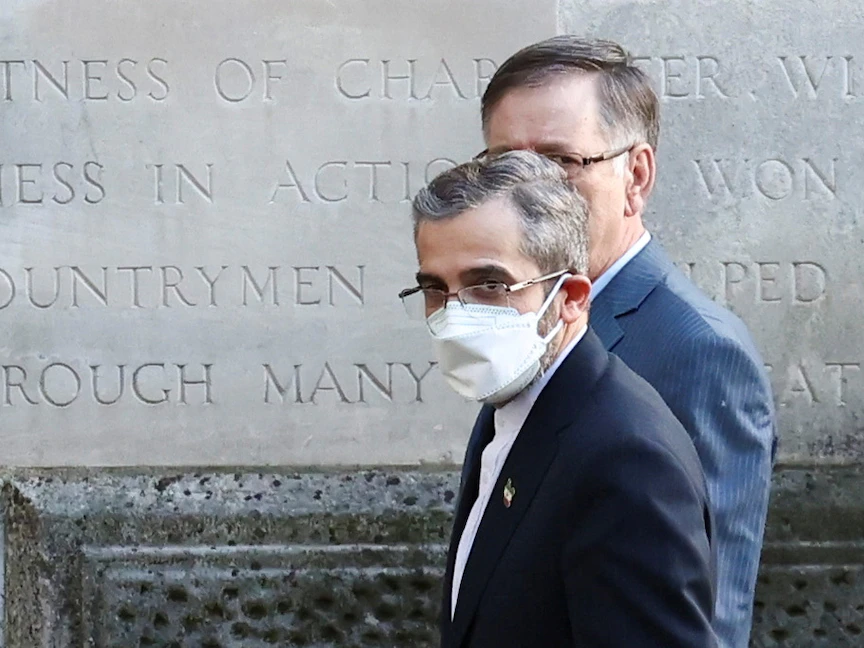 نائب وزير الخارجية الإيراني علي باقري يصل إلى مكتب الخارجية والكومنولث والتنمية في لندن، بريطانيا في 11 نوفمبر 2021. - REUTERS