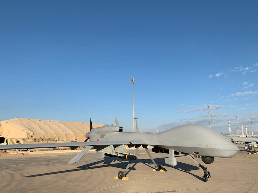 طائرة بدون طيار تابعة للقوات الأميركية العاملة ضد تنظيم داعش في العراق- 13 يناير 2020 - AFP