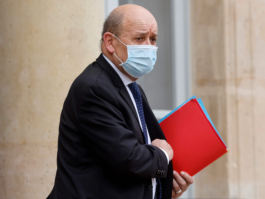 وزير الخارجية الفرنسي جان إيف لودريان، 3 فبراير 2021 - AFP