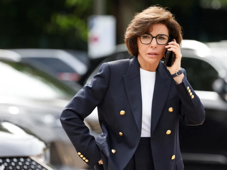 وزيرة الثقافة الفرنسية رشيدة داتي في مدينة سوريسن. 18 يونيو 2024 - REUTERS