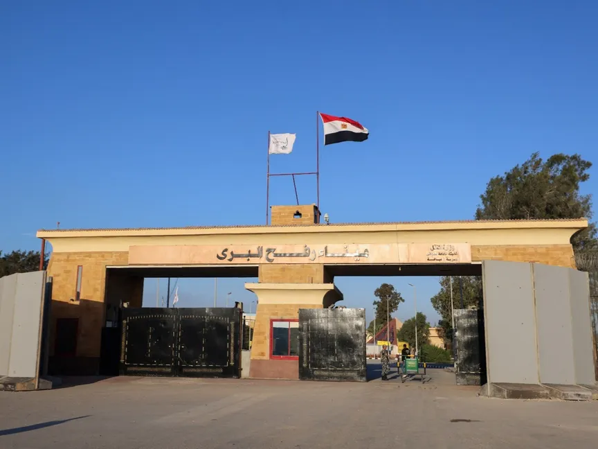 جانب من معبر رفح الرابط بين مصر وقطاع غزة. 30 نوفمبر 2023 - REUTERS