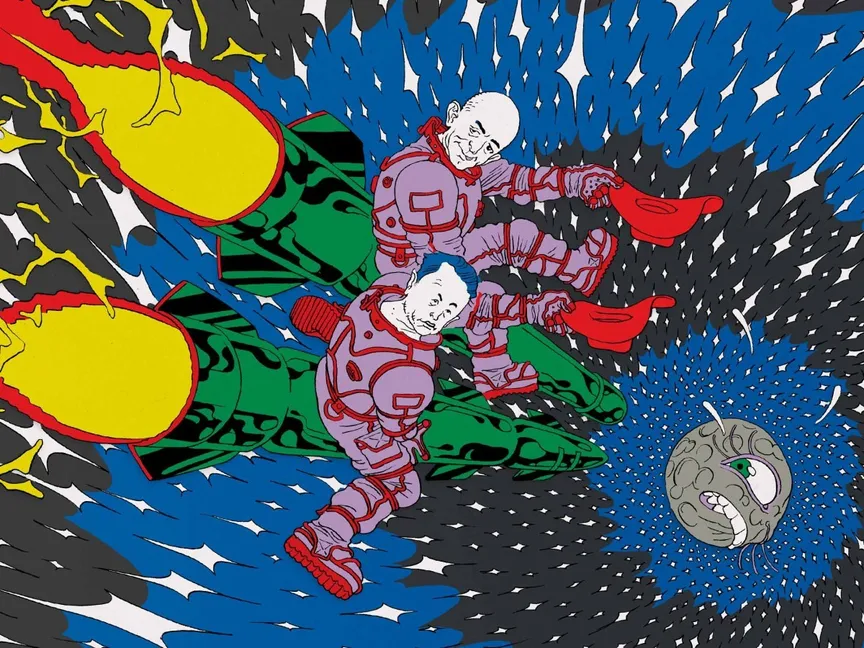 صورة تعبيرية للتنافس بين ايلون ماسك وجيف بيزوس - Bloomberg