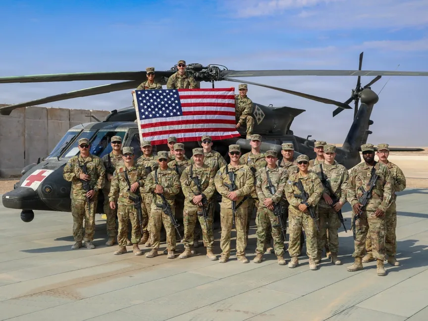 جنود من الجيش الأميركي في قاعدة أربيل الجوية بالعراق. 4 ديسمبر 2025 - X@CENTCOM