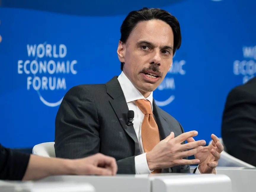 وزير الخارجية السعودي الأمير فيصل بن فرحان خلال جلسة في منتدى دافوس. 16 يناير 2024 - AFP