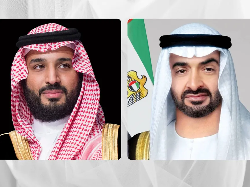 الرئيس الإماراتي الشيخ محمد بن زايد وولي العهد السعودي الأمير محمد بن سلمان - الشرق