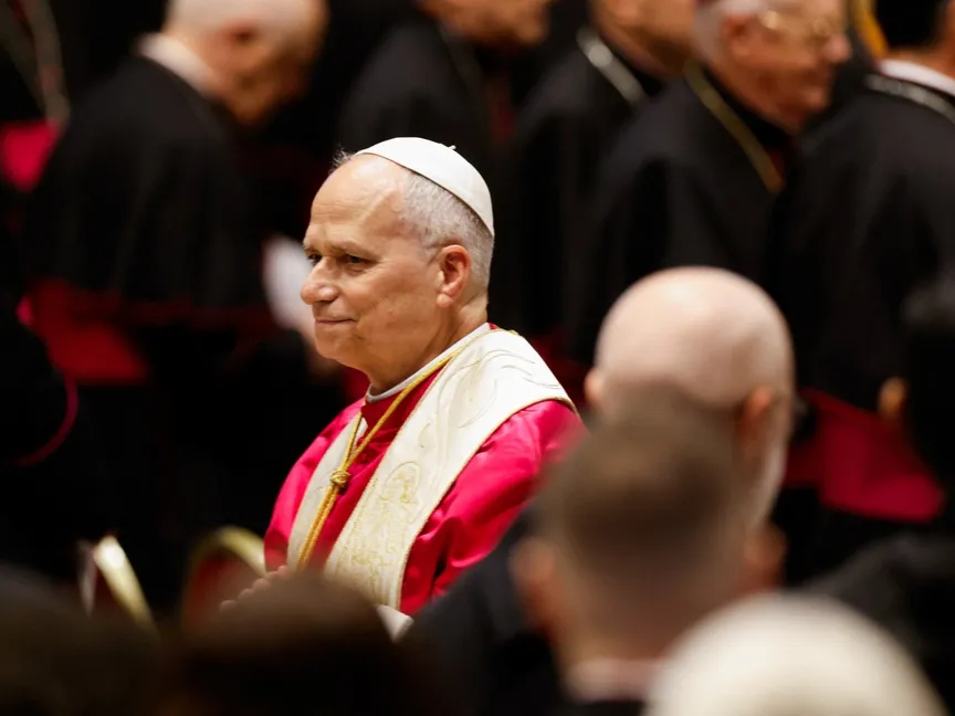 البابا ليو الرابع عشر في كاتدرائية القديس بطرس بالفاتيكان. 11 أبريل 2026 - Reuters