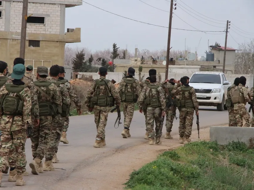 قوات سورية تتوجه إلى الحدود مع لبنان. 17 مارس 2025 - وكالة الأنباء السورية (سانا)