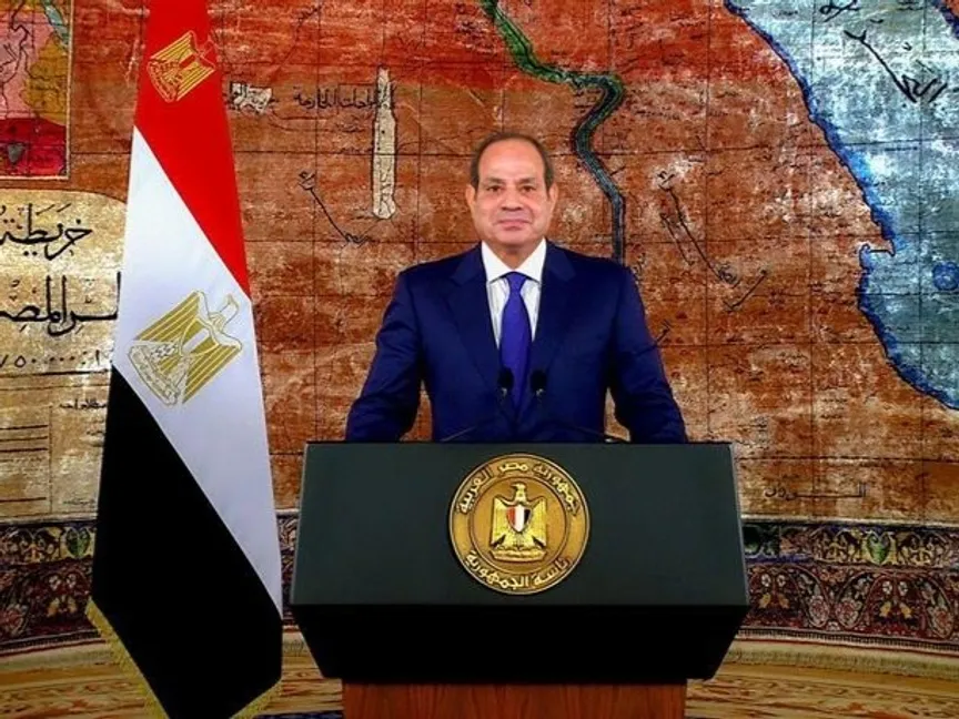 الرئيس المصري عبد الفتاح السيسي خلال إلقائه كلمة بمناسبة الذكرى 44 لتحرير سيناء. 25 أبريل 2026 - Egy.Pres.Spokesman