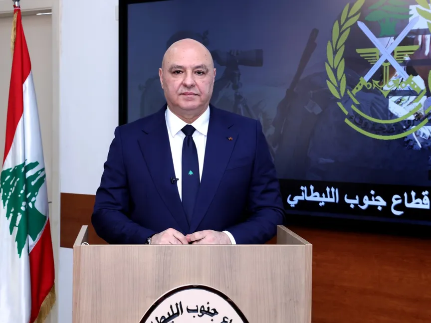 الرئيس اللبناني جوزاف عون يلقي كلمة بمناسبة عيد الاستقلال. 21 نوفمبر 2025 - X@LBpresidency