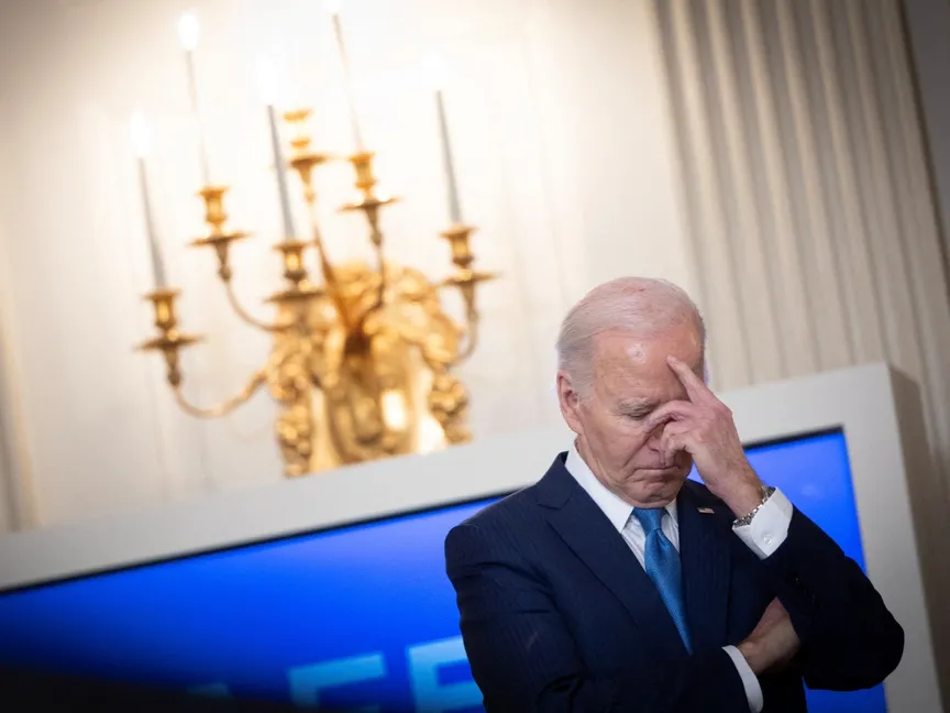 الرئيس الأميركي جو بايدن داخل البيت الأبيض في العاصمة واشنطن. 28 فبراير 2024 - Reuters