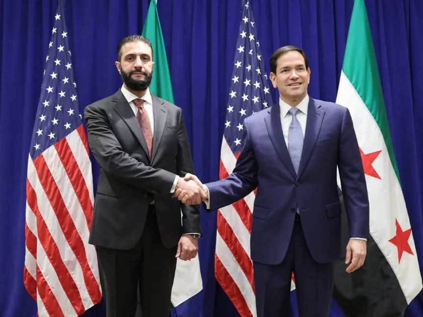 الرئيس السوري يلتقي وزير الخارجية الأميركي في نيويورك ويبحث رفع العقوبات