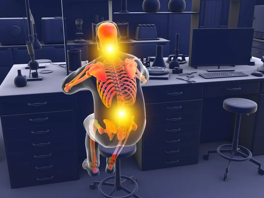 صورة تعبيرية لشخص يعاني من ألم الظهر - Science Photo Library via AFP