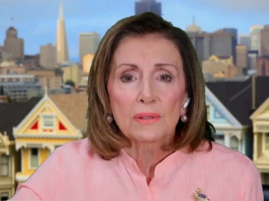 رئيسة مجلس النواب الأميركي السابقة نانسي بيلوسي خلال مقابلة مع قناة MSNBC الأميركية. 2 يوليو 2024 - MSNBC