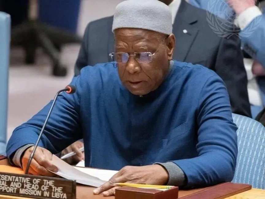 مبعوث الأمم المتحدة إلى ليبيا عبد الله باتيلي في إحاطة أمام مجلس الأمن الدولي. 27 فبراير 2023 - - unsmil.unmissions.org