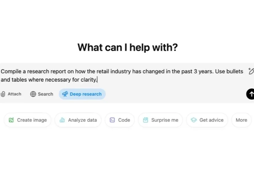 إطلاق ميزة Deep Search للبحث المتقدم على الويب داخل منصة ChatGPT الذكية - OpenAI
