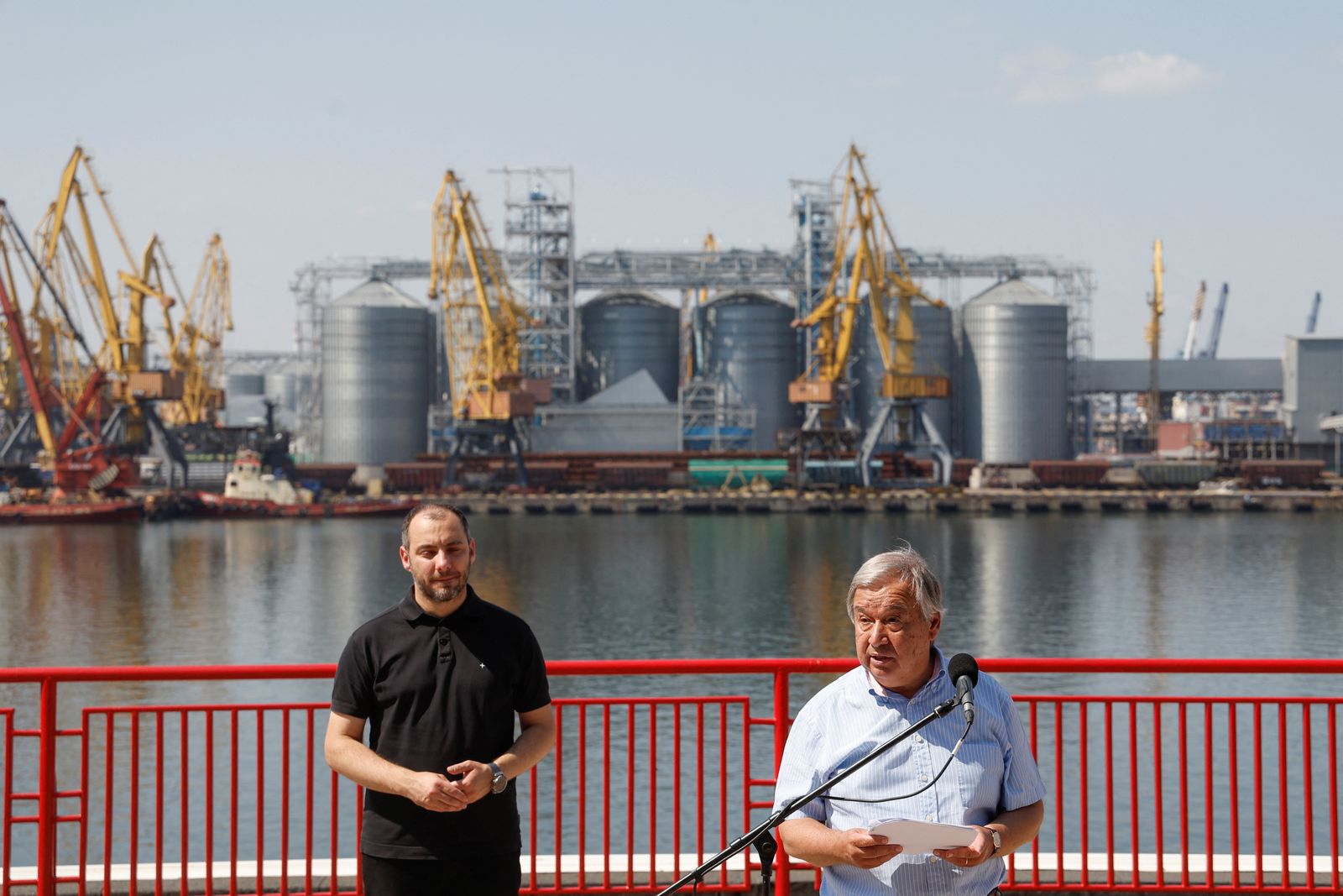 UN Secretary-General Guterres visits the sea port in Odesa - REUTERS