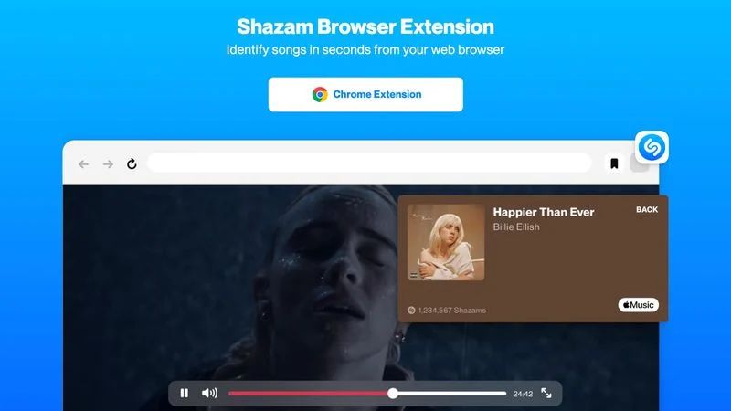 إضافة Shazam على جوجل كروم - Chrome Store