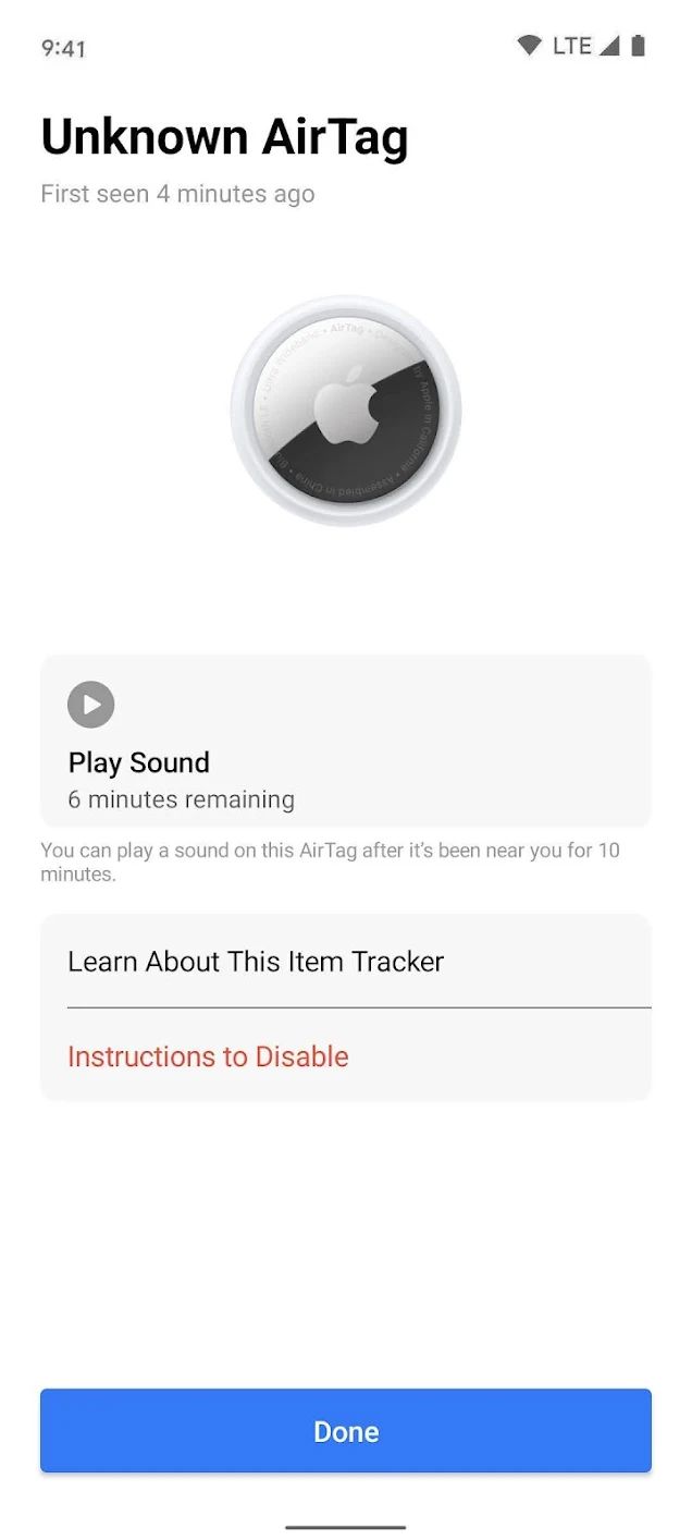 تطبيق Detect Tracker لأندرويد والخاص برصد وجود جهاز أبل 