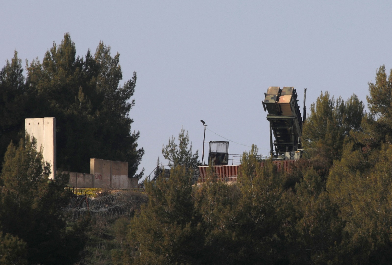 بطارية صواريخ من طراز باتريوت في شمال إسرائيل بالقرب من الحدود مع لبنان. 18 فبراير 2022