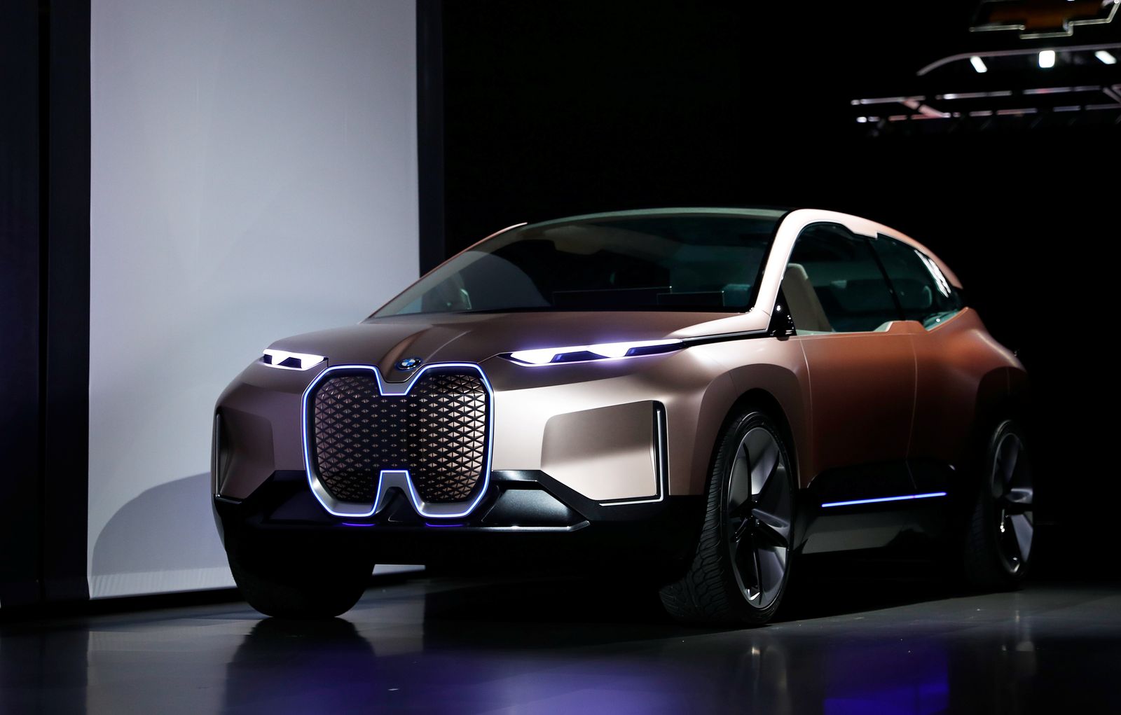 FILE PHOTO: The BMW iNEXT electric autonomous concept car is introduced during a BMW press conference at the Los Angeles Auto Show in Los Angeles - REUTERS