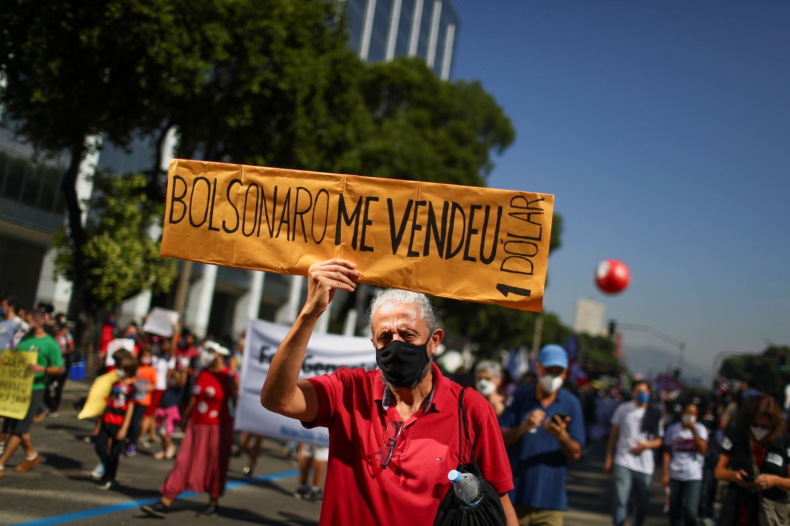 Protest calling for the impeachment of Brazil's President Jair Bolsonaro and against his handling of the coronavirus disease (COVID-19) pandemic, in Rio de Janeiro - REUTERS