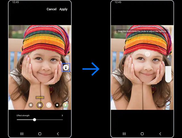 ميزة التحكم في إضاءة الصور بعد التقاطها عبر تطبيق الكاميرا على هواتف سامسونج مع تحديث One UI 4.1 - Samsung