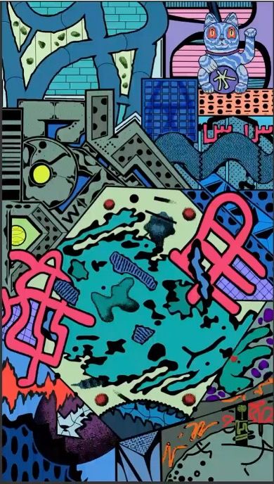 أحد الأعمال الفنية التي تأهلت إلى نهئيات فعالية 