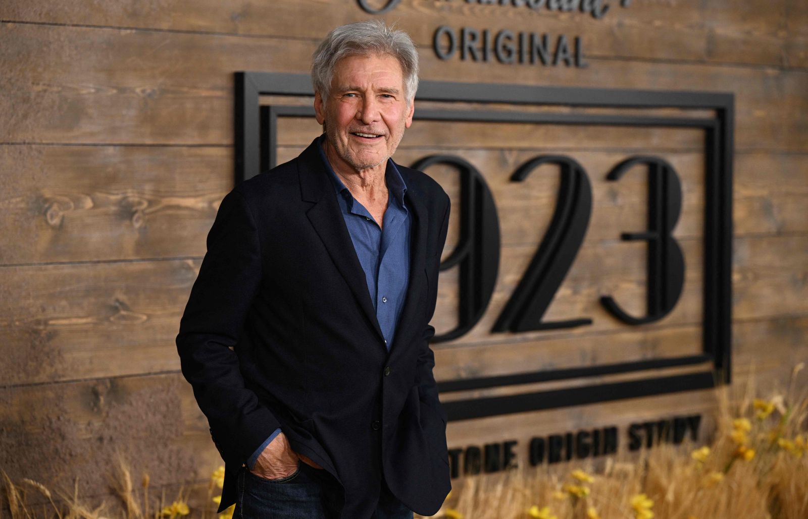 (FILES) In this file photo taken on December 02, 2022 US actor Harrison Ford attends Paramount+ series '1923' premiere at the Hollywood American Legion Post 43 in Los Angeles. - Harrison Ford has rarely bothered with television since 'Star Wars' propelled him to A-list movie fame nearly half a century ago -- but that is about to change with small-screen Western '1923.' (Photo by Robyn BECK / AFP)