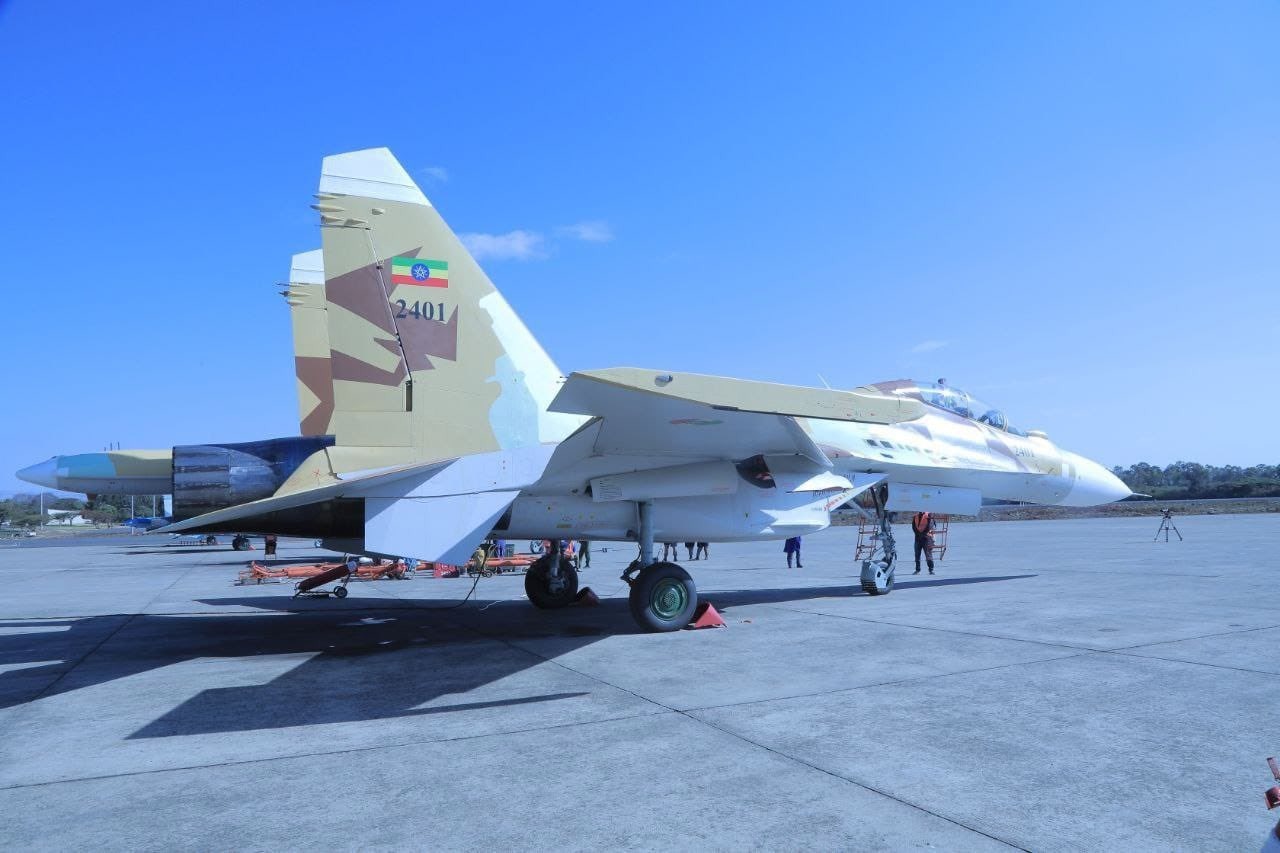 مقاتلة من طراز Su-30 fighter تابعة لسلاح الجو الإثيوبي.