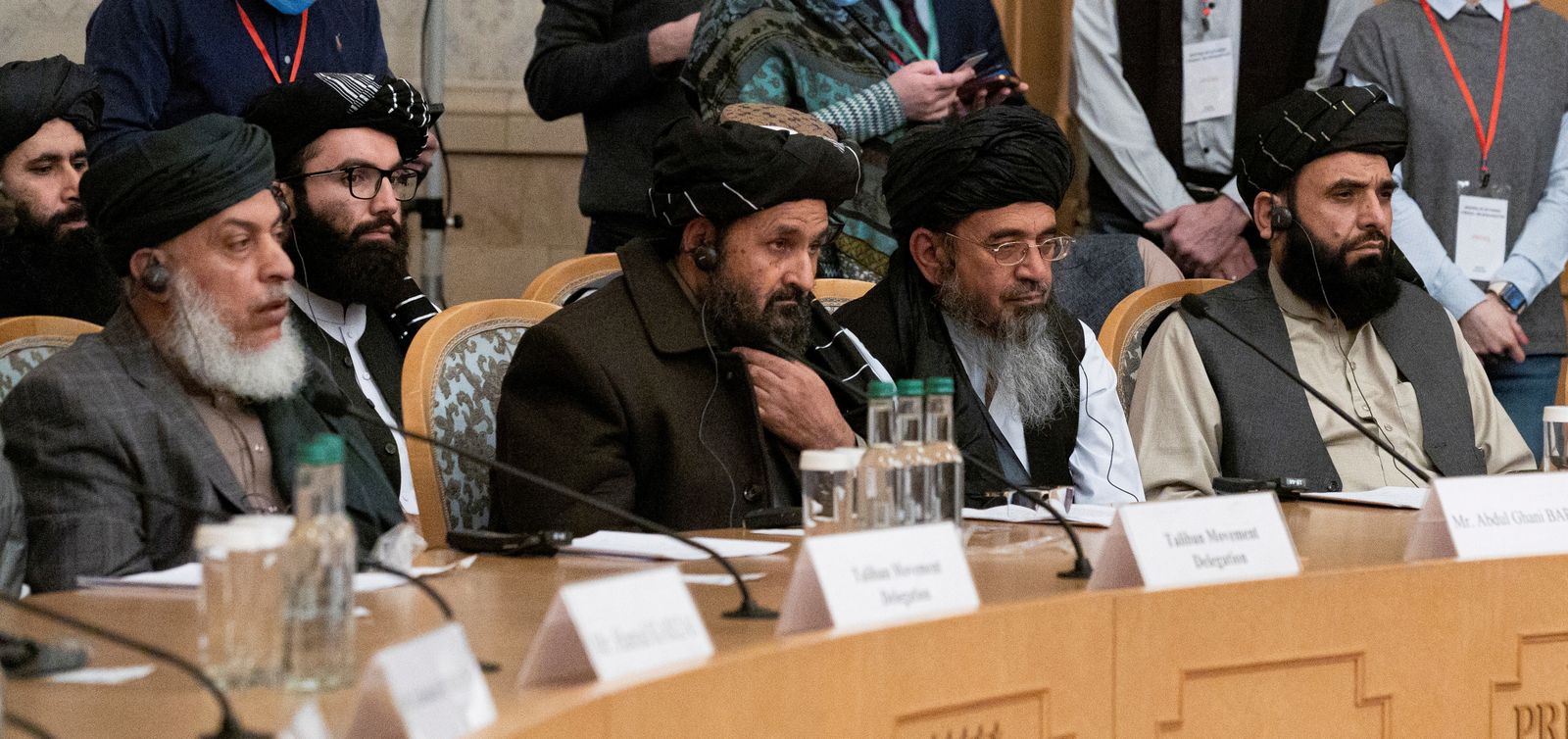 مفاوضو حركة طالبان في العاصمة الروسية موسكو - REUTERS 