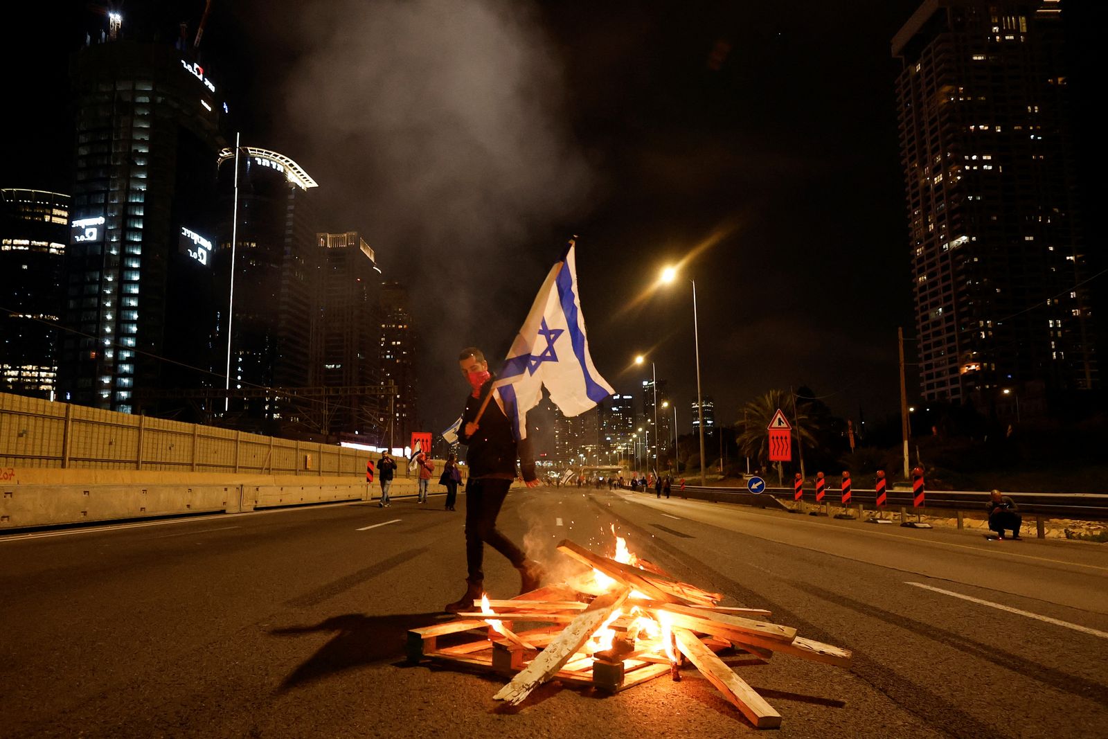 Protests against Israel's right-wing government in Tel Aviv - REUTERS