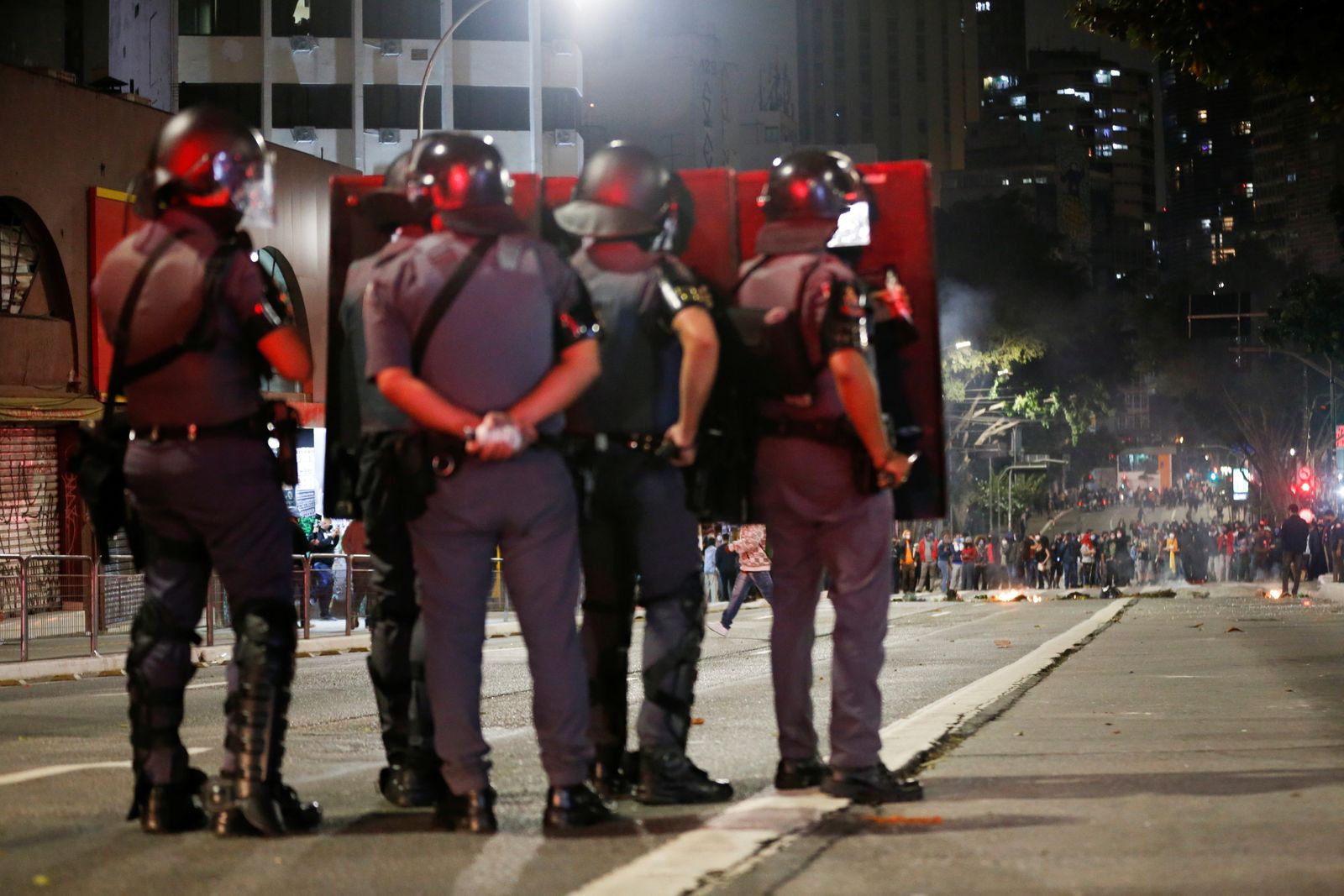 Protest against Brazil's President Jair Bolsonaro, in Sao Paulo - REUTERS