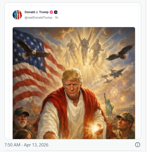 صورة من منشور الرئيس الأميركي دونالد ترمب