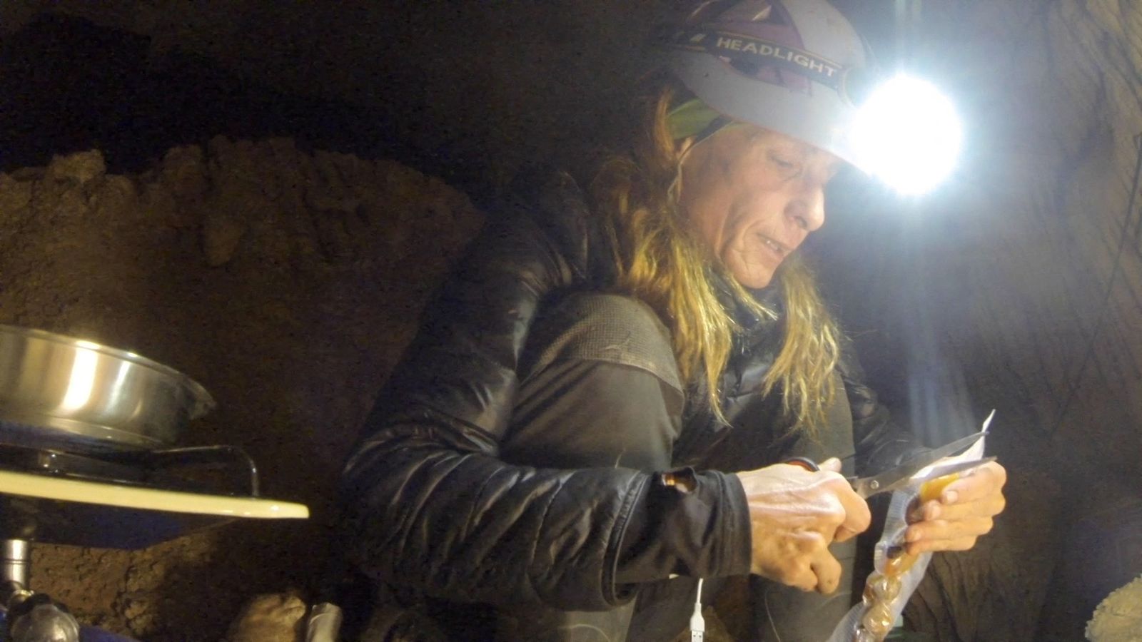 Beatriz Flamini, a Spanish mountaineer pictured in a cave in Motril - via REUTERS