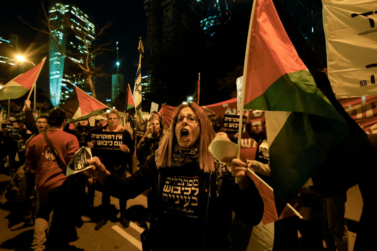 Protests against Israel's right-wing government in Tel Aviv - REUTERS