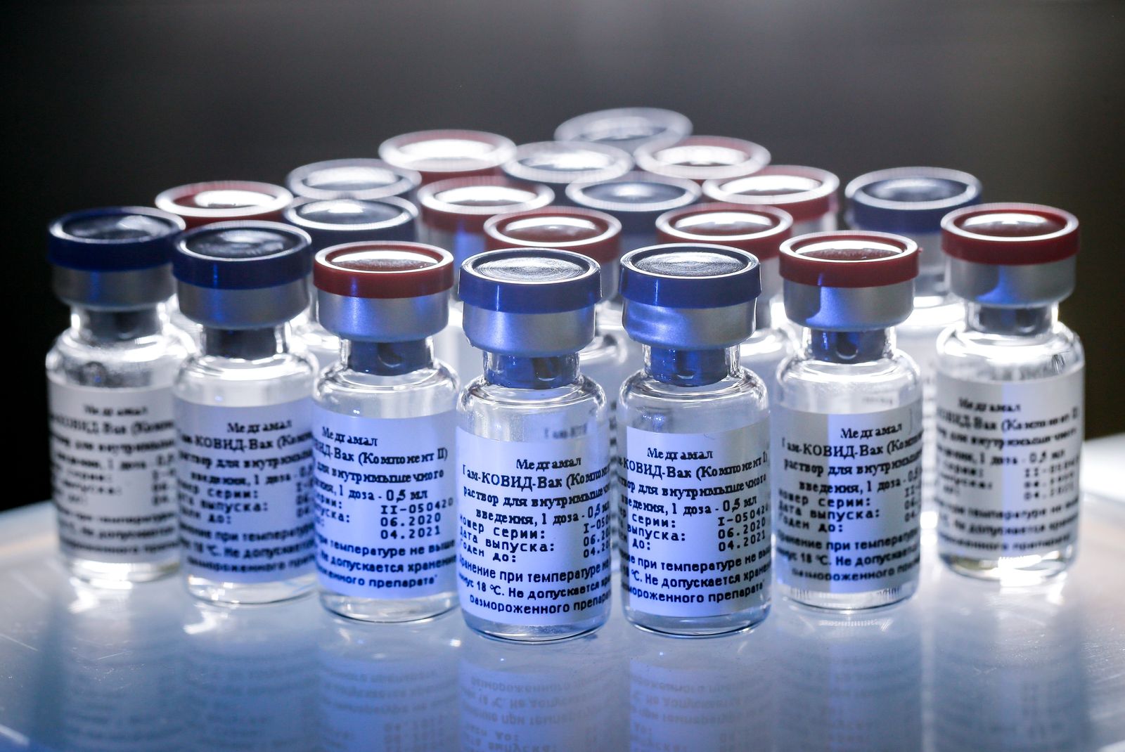 لقاح مضاد لفيروس كورونا في مركز نيكولاي جاماليا الوطني للأوبئة والأحياء الدقيقة في موسكو - 6 أغسطس 2020 - AP