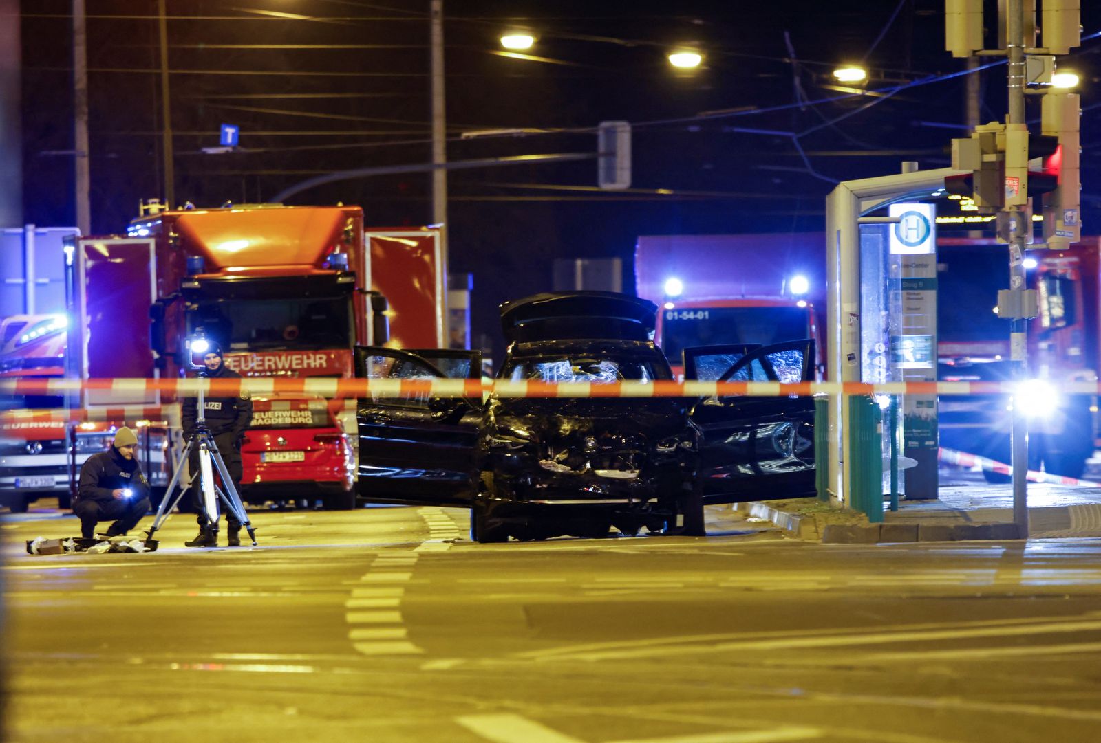 مسرح حادث الدهس بسوق هدايا عيد الميلاد في ماجديبورج بألمانيا. 21 ديسمبر 2024- REUTERS