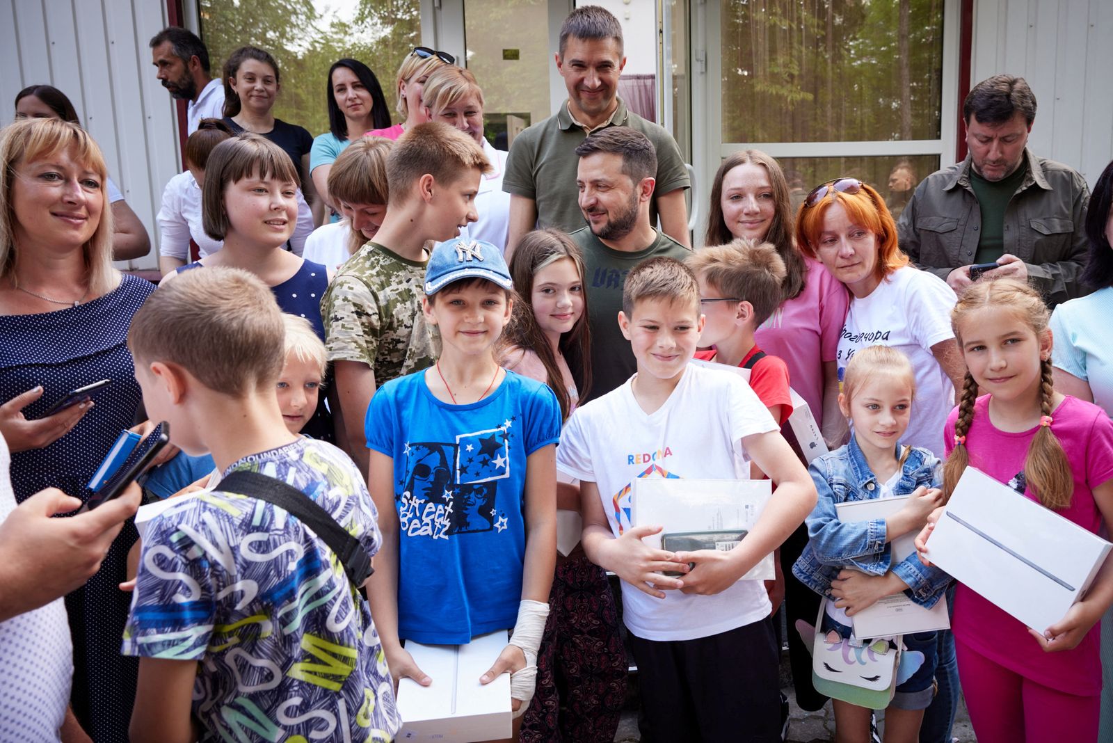 Ukraine's President Zelenskiy visits Zaporizhzhia region - via REUTERS