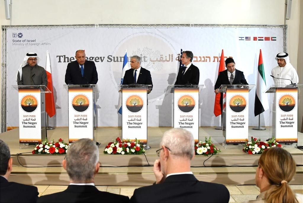 المؤتمر الصحافي لوزراء خارجية الإمارات والمغرب والولايات المتحدة وإسرائيل ومصر والبحرين - 28 مارس 2022 - Israeli Ministry of Foreign Affairs