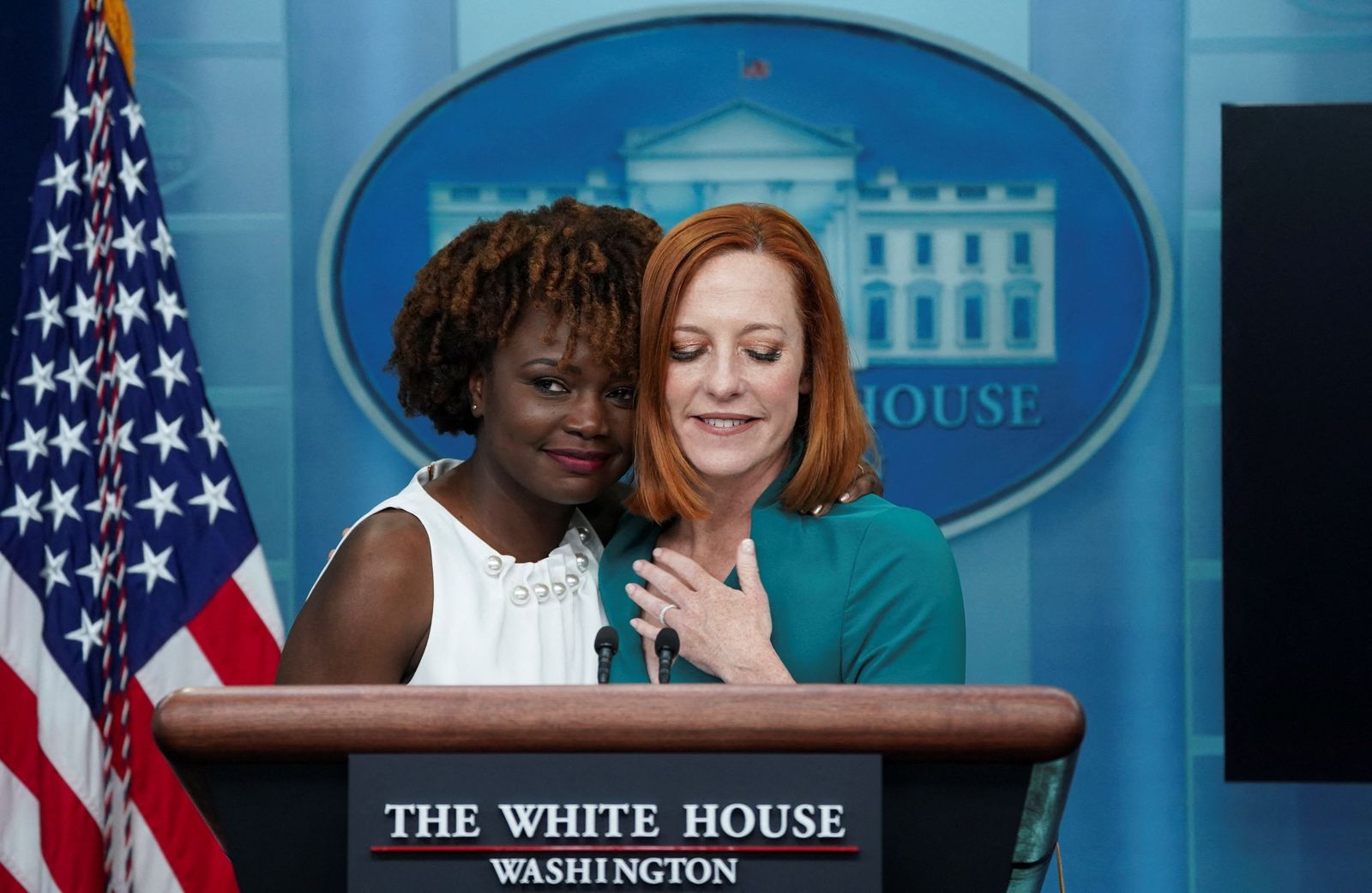 Karine Jean-Pierre is introduced as the next White House press secretary at the White House in Washington - REUTERS