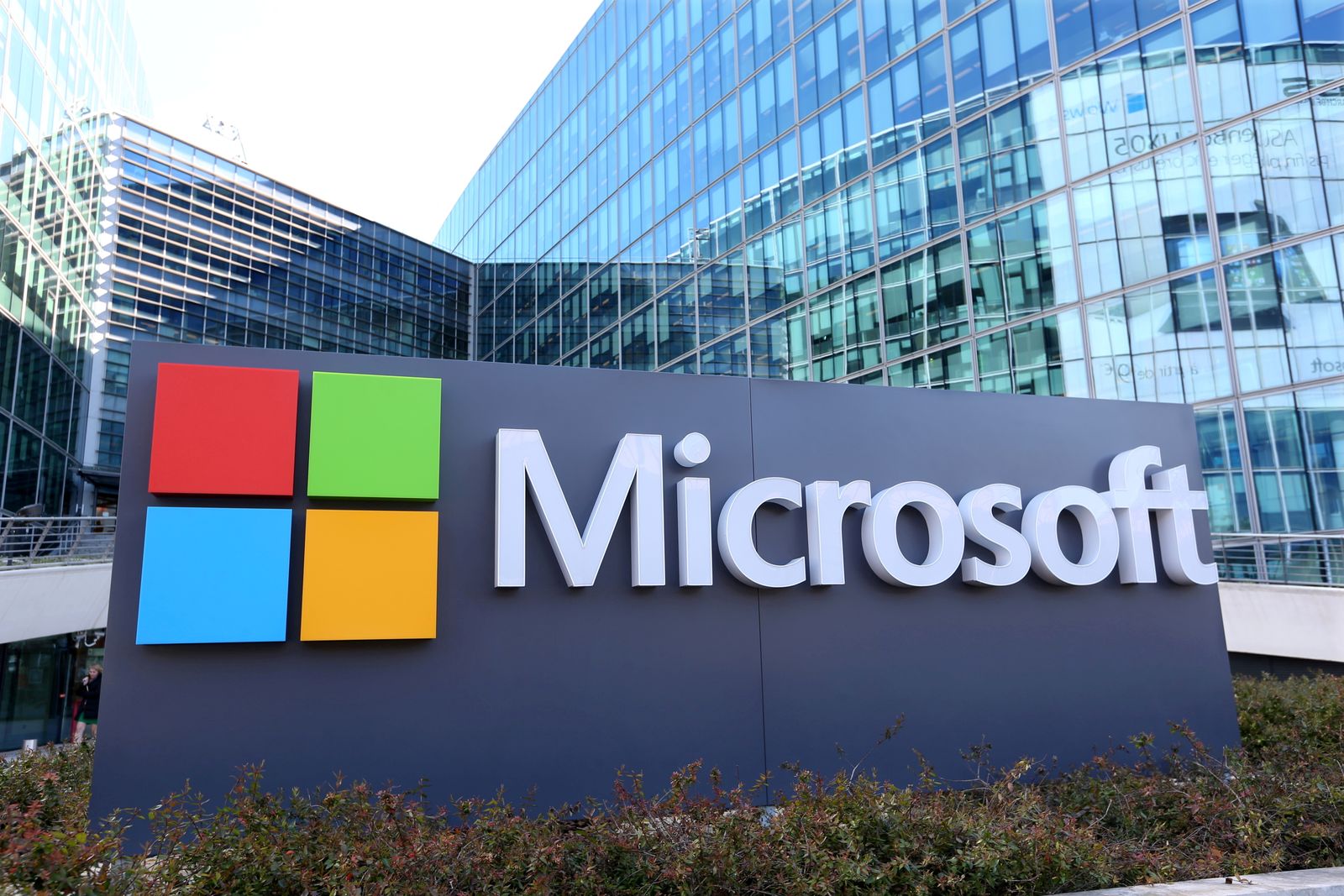 FILE PHOTO: General view of Microsoft Corporation headquarters at Issy-les-Moulineaux, near Paris - REUTERS