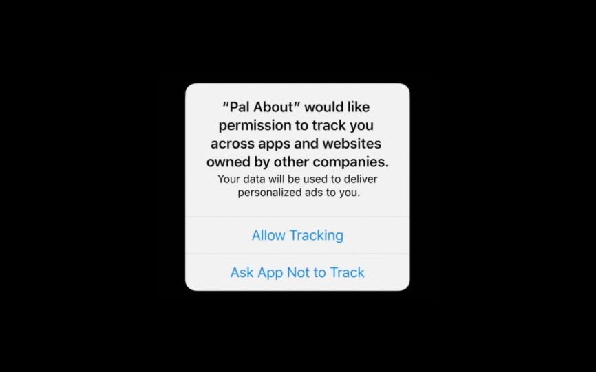 رسالة تنبيه على iOS 14 توضح للمستخدم طلب التطبيق لبياناته كي يتم استهدافه بإعلانات موجهة مستقبلاً  - Apple
