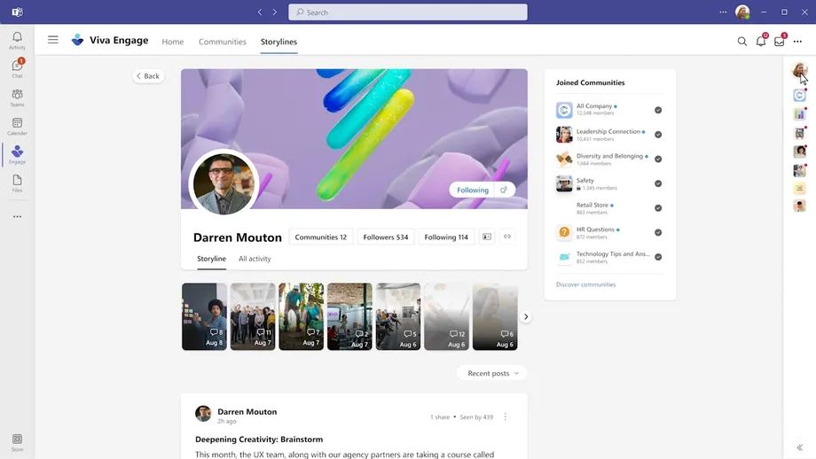 تطبيق Viva Engage الجديد داخل 