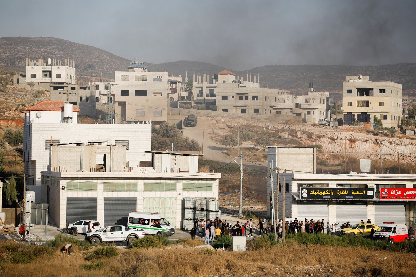 غارة إسرائيلية تضرب نابلس في الضفة الغربية. 5 أكتوبر 2022 - REUTERS