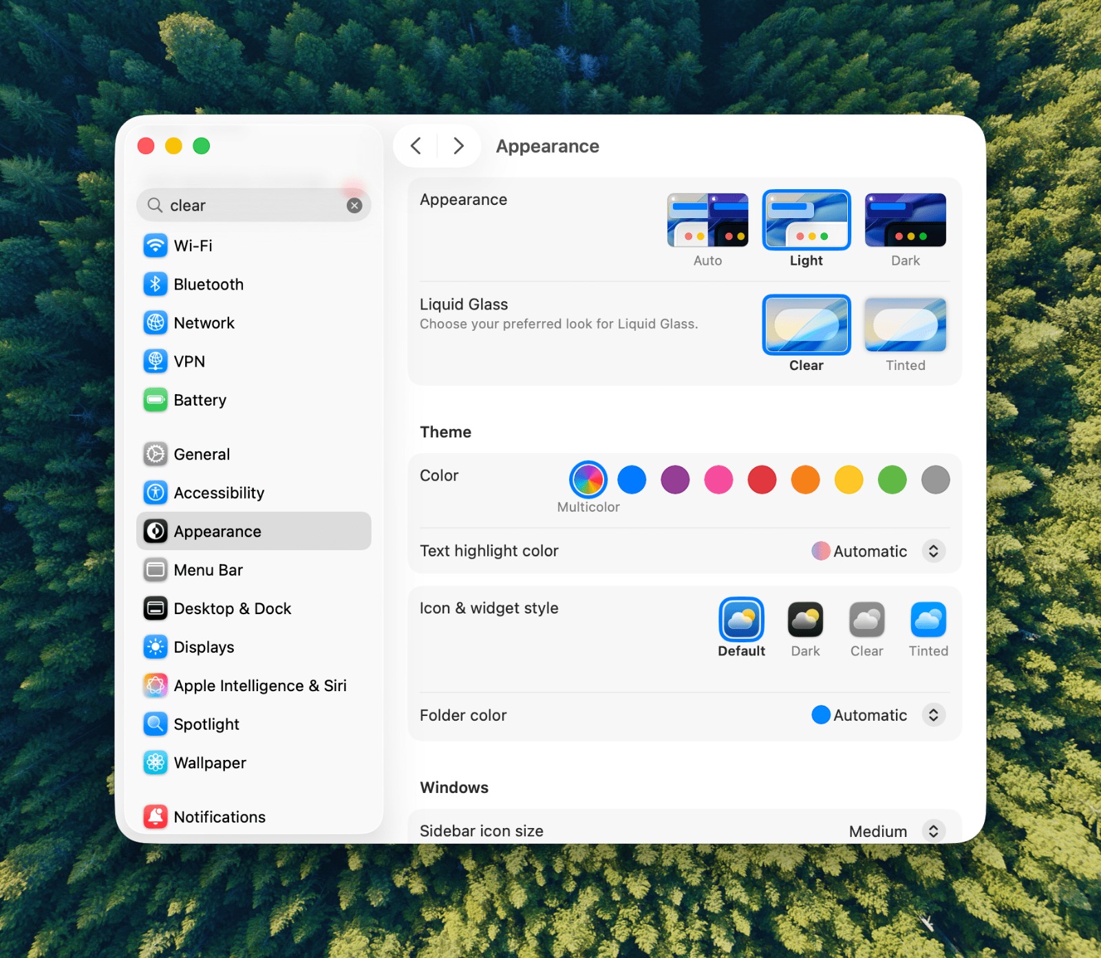 ميزة التحكم في درجة شفافية واجهة استخدام أجهزة ماك Liquid Glass تصل مع تحديث macOS Tahoe 26.1 البرمجي الجديد