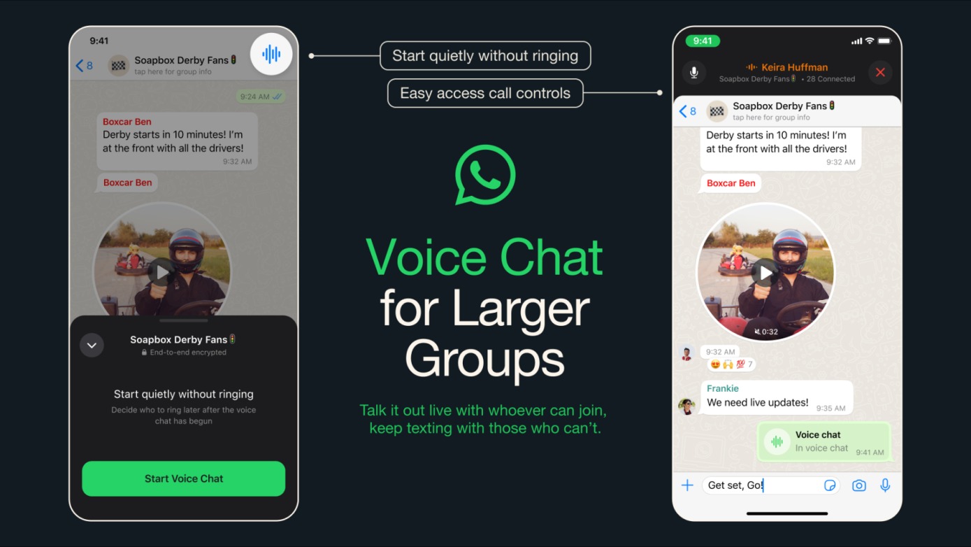 ميزة المحادثات الصوتية Voice Chats الجديدة من واتساب