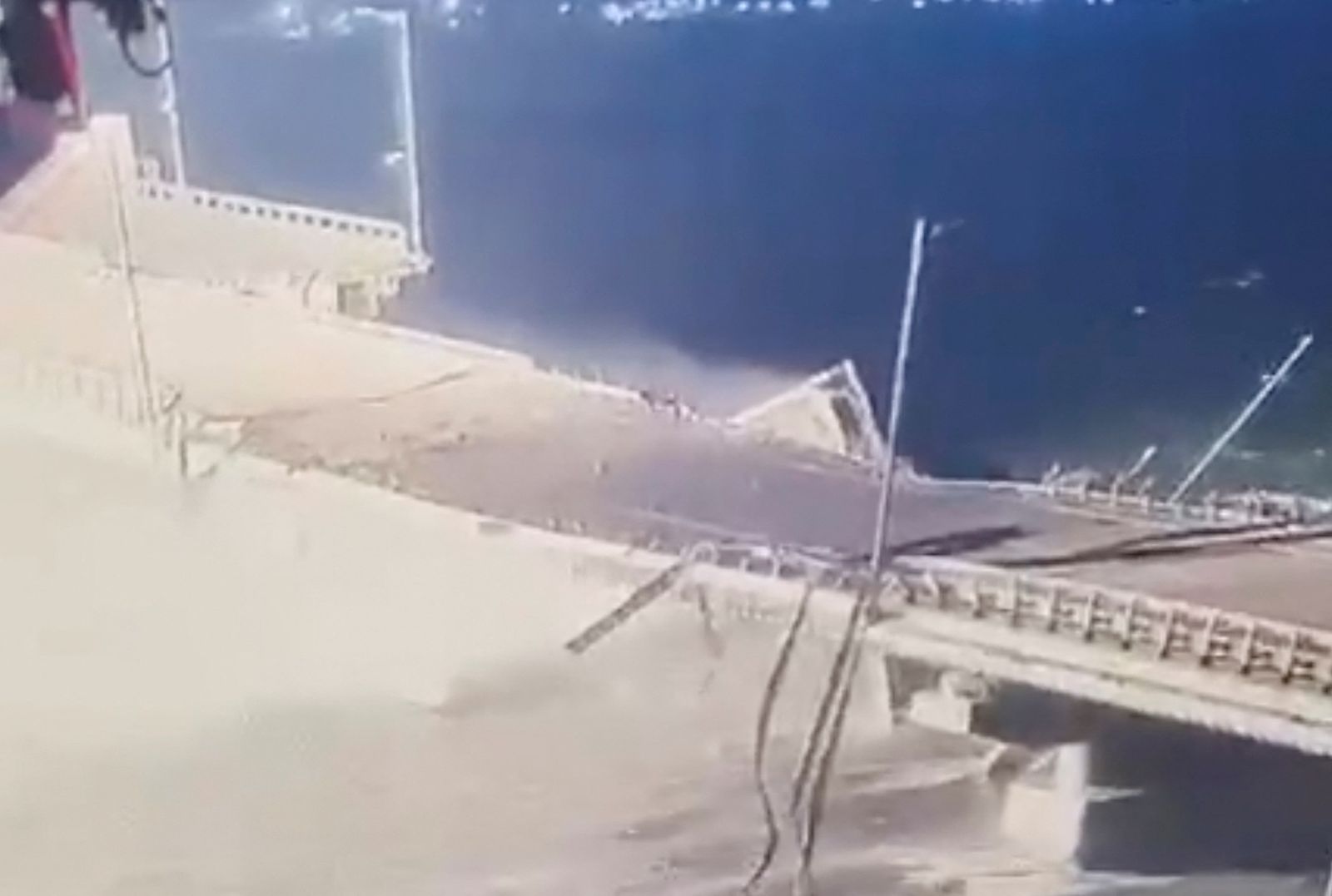 Explosion on strategic Kerch bridge, Crimea - VIA REUTERS