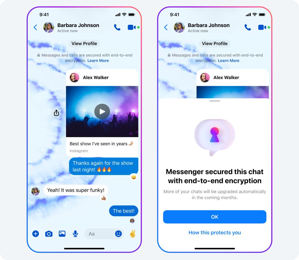 فيسبوك ماسنجر يحصل على التشفير الطرفي للمحادثات - Facebook Messenger