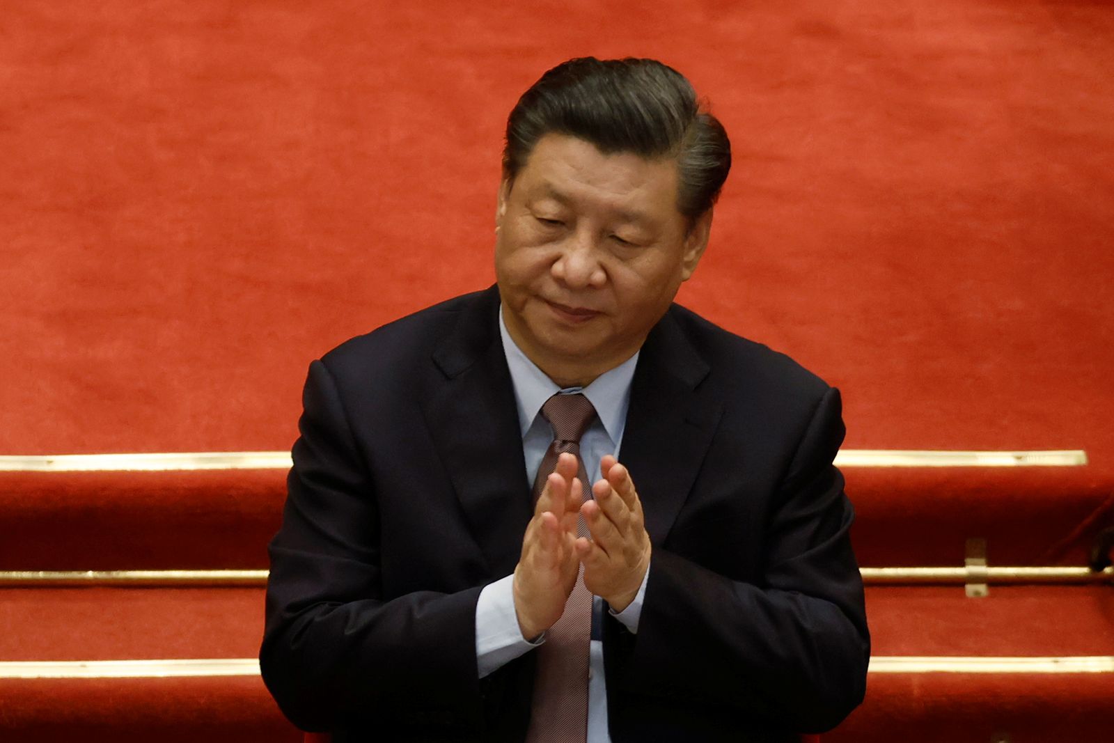 الرئيس الصيني شي جين بينغ خلال جلسة للمؤتمر الاستشاري السياسي للشعب الصيني في بكين - 4 مارس 2021 - REUTERS